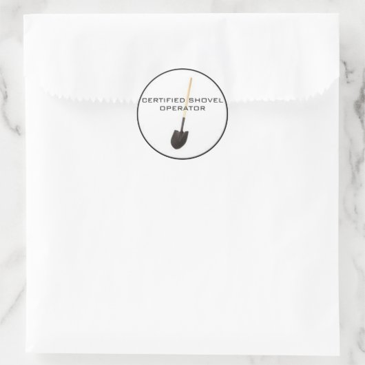 Gecertificeerde shovel operator Sticker (Tas)