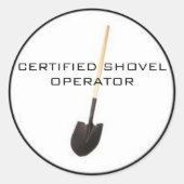 Gecertificeerde shovel operator Sticker (Voorkant)