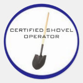 Gecertificeerde shovel operator Sticker (Voorkant)