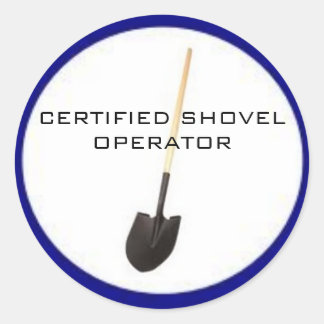 Gecertificeerde shovel operator Sticker
