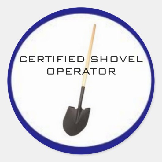 Gecertificeerde shovel operator Sticker (Voorkant)