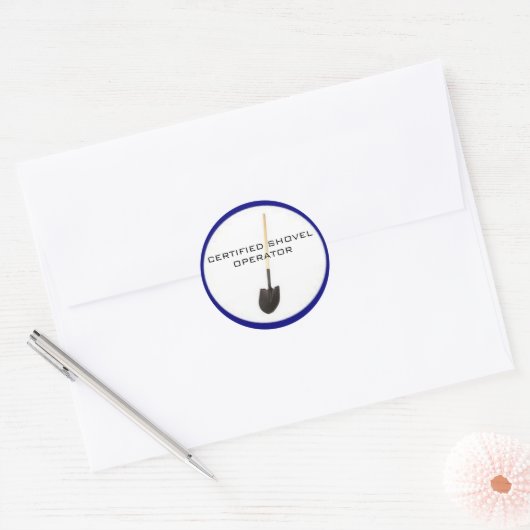 Gecertificeerde shovel operator Sticker (Envelop)