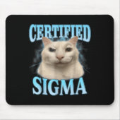 Gecertificeerde Sigma Funny Cat Meme Humorous Joke Muismat (Voorkant)