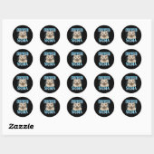 Gecertificeerde Sigma Funny Cat Meme Humorous Joke Ronde Sticker (Vel)