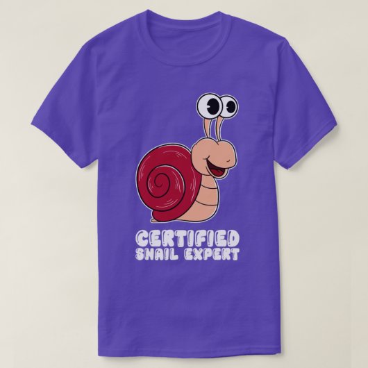 Gecertificeerde slakkenexpert t-shirt (Design voorkant)