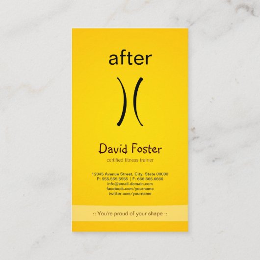 Gecertificeerde slanke fitness - weegvak voor gesc visitekaartje (Achterkant)