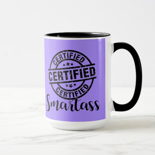 Gecertificeerde Smartass Paars Mok (Rechts)