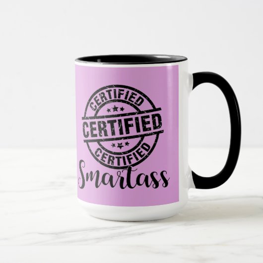 Gecertificeerde Smartass Roze Mok (Rechts)
