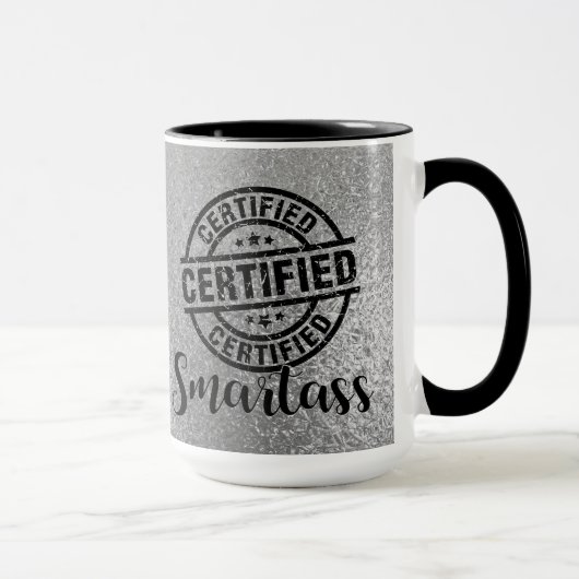Gecertificeerde Smartass Zilver Mok (Rechts)