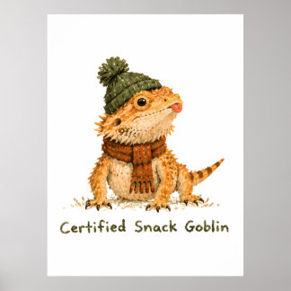Gecertificeerde Snack Goblin Baardagaam Kunst Poster