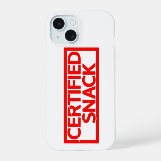 Gecertificeerde Snack Stamp iPhone 15 Case (Achterkant)