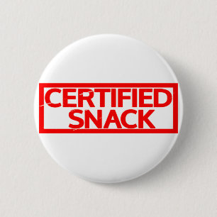 Gecertificeerde Snack Stamp Ronde Button 5,7 Cm