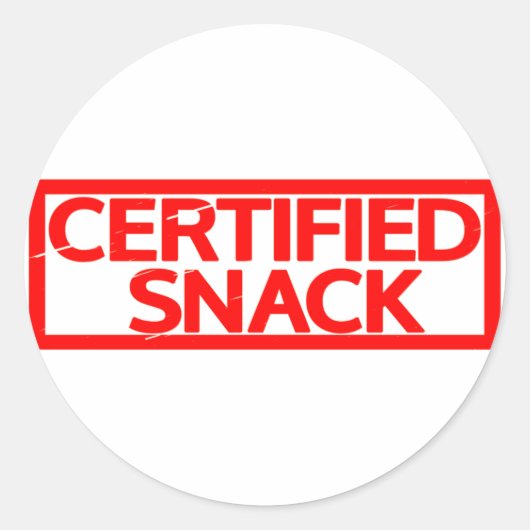 Gecertificeerde Snack Stamp Ronde Sticker (Voorkant)