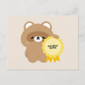 Gecertificeerde Softie Bever Feestdagenkaart (Voorkant)