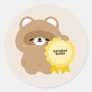 Gecertificeerde Softie Bever Ronde Sticker