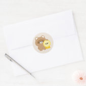 Gecertificeerde Softie Bever Ronde Sticker (Envelop)