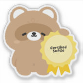 Gecertificeerde Softie Bever Sticker (Voorkant)