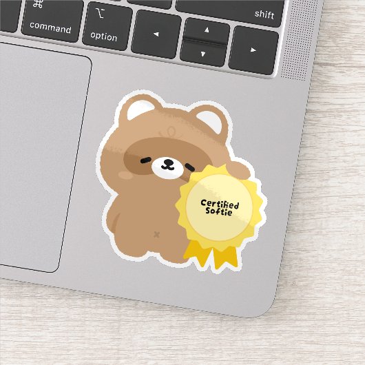 Gecertificeerde Softie Bever Sticker (Detail)