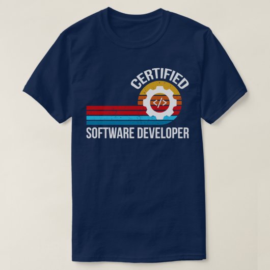 Gecertificeerde softwareontwikkelaar t-shirt (Design voorkant)