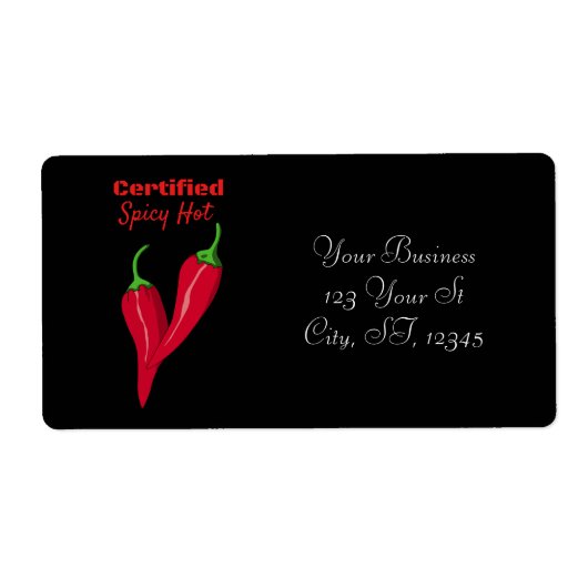 Gecertificeerde Spicy Hot Thunder_Cove Etiket (Voorkant)
