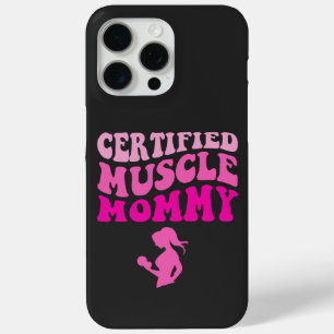 Gecertificeerde spier mama op rug iPhone 15 pro max hoesje