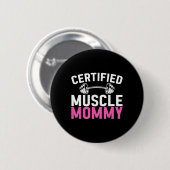 Gecertificeerde Spier Moeder Krachttraining Workou Ronde Button 5,7 Cm (Voorkant /achterkant)