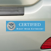 Gecertificeerde sticker voor extreemrechtse bumper (Op auto)