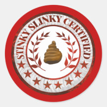 Gecertificeerde Stinky Slinky RV Sticker
