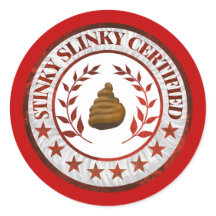 Gecertificeerde Stinky Slinky RV Sticker