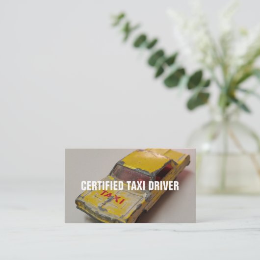 GECERTIFICEERDE TAXI-DRIVER VISITEKAARTJE (Staand voorkant)