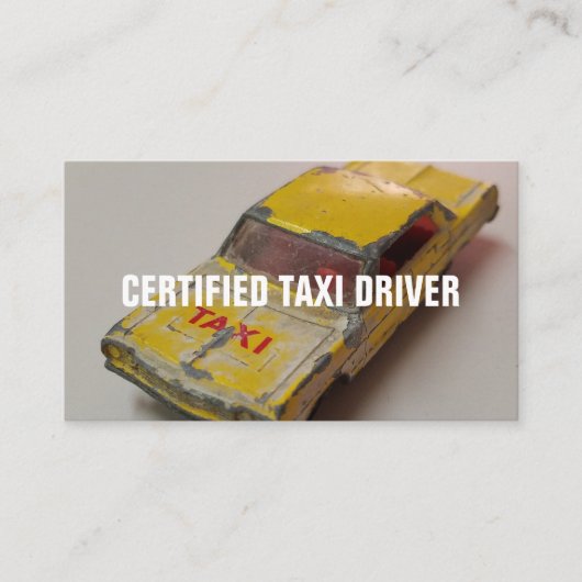 GECERTIFICEERDE TAXI-DRIVER VISITEKAARTJE (Voorkant)
