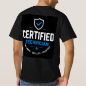 ✅ Gecertificeerde Technicus Professionele Service T-shirt (Achterkant)