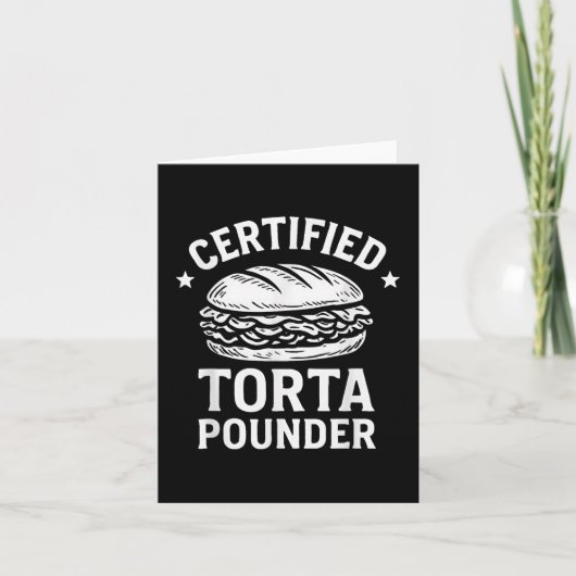 Gecertificeerde Torta Pounder Funny Torta Meme San Kaart (Voorkant)