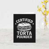 Gecertificeerde Torta Pounder Funny Torta Meme San Kaart (Gele Bloem)