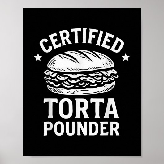 Gecertificeerde Torta Pounder Funny Torta Meme San Poster (Voorkant)
