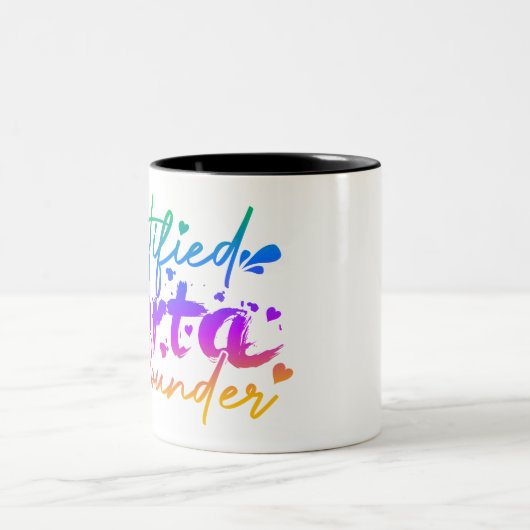 Gecertificeerde Torta Pounder Grappig Dikke Latina Tweekleurige Koffiemok (Center)