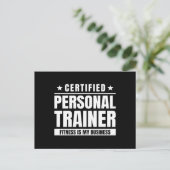 Gecertificeerde trainer Gym Quote Fitness Coach Briefkaart (Staand voorkant)