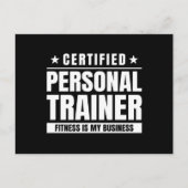 Gecertificeerde trainer Gym Quote Fitness Coach Briefkaart (Voorkant)