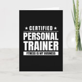 Gecertificeerde trainer Gym Quote Fitness Coach Kaart (Voorkant)