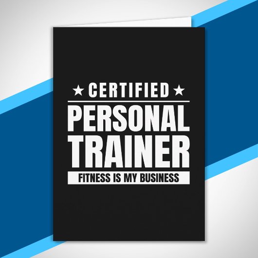 Gecertificeerde trainer Gym Quote Fitness Coach Kaart