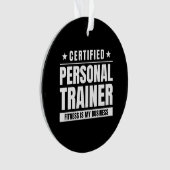 Gecertificeerde trainer Gym Quote Fitness Coach Ornament (voorkant)