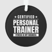 Gecertificeerde trainer Gym Quote Fitness Coach Ornament (achterkant)
