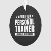 Gecertificeerde trainer Gym Quote Fitness Coach Ornament (voorkant)
