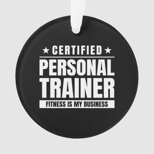 Gecertificeerde trainer Gym Quote Fitness Coach Ornament (voorkant)