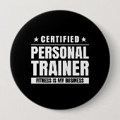 Gecertificeerde trainer Gym Quote Fitness Coach Ronde Button 4,0 Cm (Voorkant)