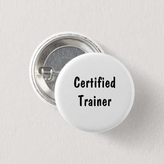 Gecertificeerde trainer ronde button 3,2 cm (Voorkant /achterkant)