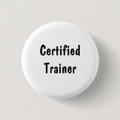Gecertificeerde trainer ronde button 3,2 cm (Voorkant)