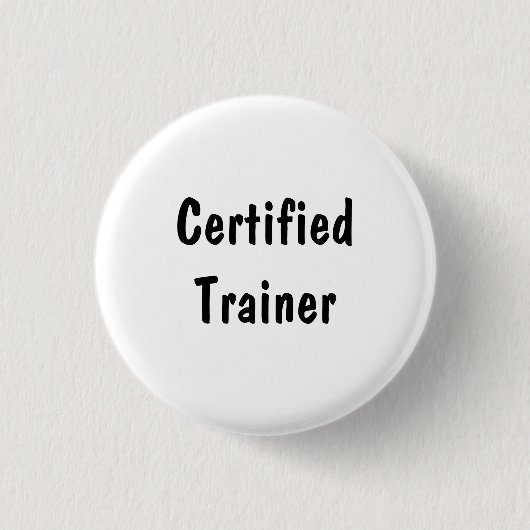 Gecertificeerde trainer ronde button 3,2 cm (Voorkant)