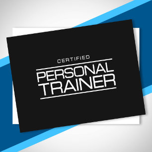 Gecertificeerde trainer voor fitnesscoach briefkaart