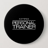 Gecertificeerde trainer voor fitnesscoach ronde button 4,0 cm (Voorkant)